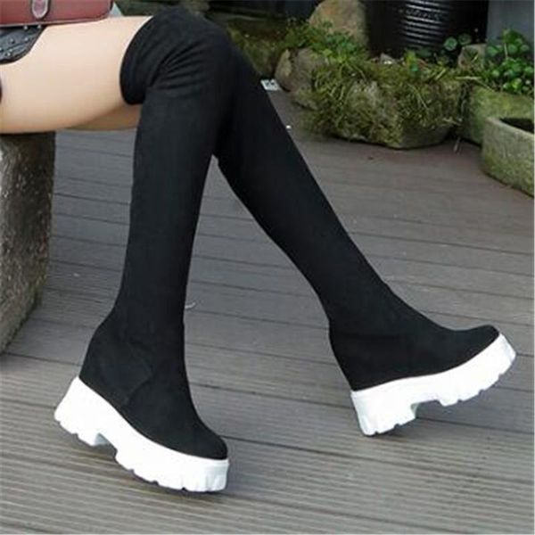 boots 2021 winter over-the-knee female slanted heel platform elevator all-match fleece elastic stovepipe women's high leg, Black
boots 2021 winter over-the-knee female slanted heel platform elevator all-match fleece elastic stovepipe women's high leg, Black