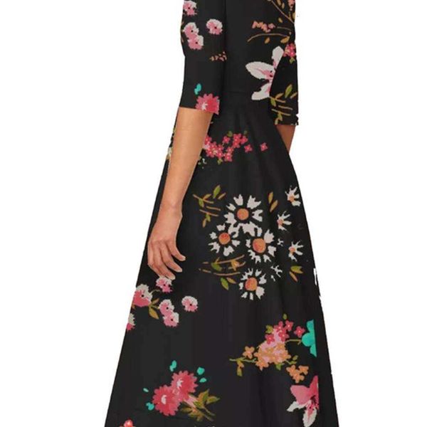 summer casual drs dresses women's deep v-neck sleeve waisted mid length printed skirt, Black;gray 
summer casual drs dresses women's deep v-neck sleeve waisted mid length printed skirt, Black;gray