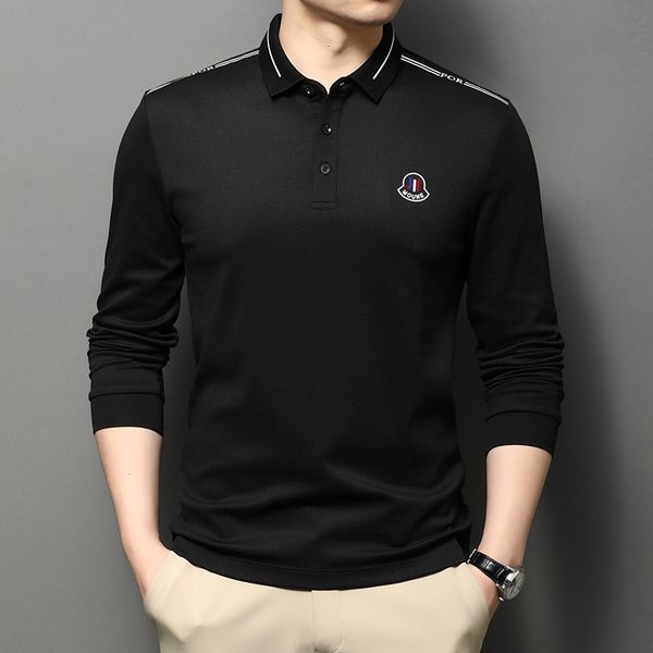 men's long sleeve t-shirt 2021 spring and autumn thin middle-aged dad lapel casual lead polo trend, White;black
men's long sleeve t-shirt 2021 spring and autumn thin middle-aged dad lapel casual lead polo trend, White;black