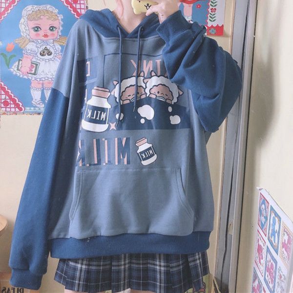women's hoodies & sweatshirts deeptown korean kawaii sweatshirt women anime print hoodie cartoon long sleeve pullover winter patch, Black
women's hoodies & sweatshirts deeptown korean kawaii sweatshirt women anime print hoodie cartoon long sleeve pullover winter patch, Black