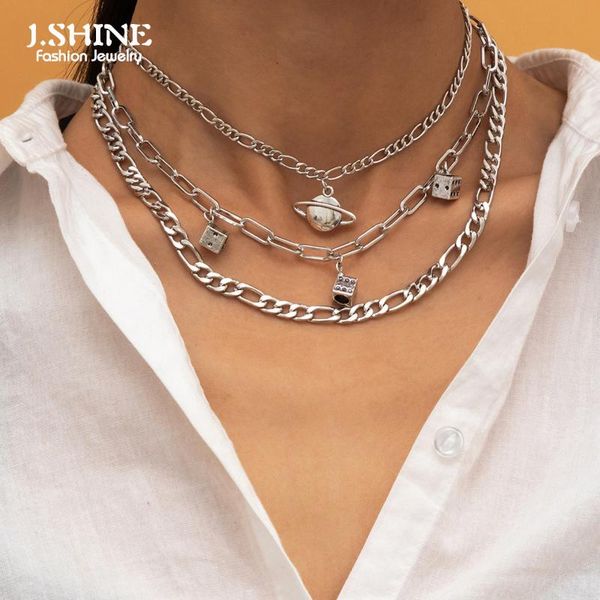 chains j.shine gothic pendant tassel choker necklace for women vintage planet dice layered chain necklaces men jewelry, Silver
chains j.shine gothic pendant tassel choker necklace for women vintage planet dice layered chain necklaces men jewelry, Silver