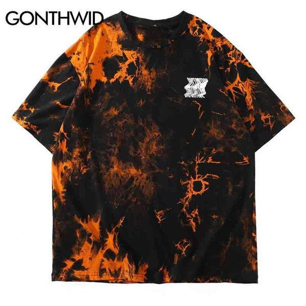 gonthwid creative print tie dye tees shirts streetwear men summer harajuku hip hop casual short sleeve tshirts orange black 210329, White;black
gonthwid creative print tie dye tees shirts streetwear men summer harajuku hip hop casual short sleeve tshirts orange black 210329, White;black