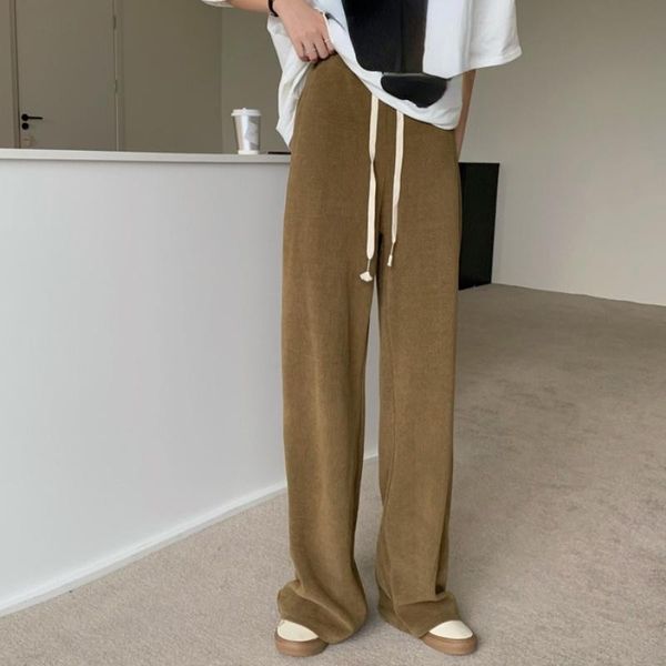 women's pants & capris nomikuma drawstring straight high waist women solid color korean chic trousers casual vintage loose pantalones f, Black;white
women's pants & capris nomikuma drawstring straight high waist women solid color korean chic trousers casual vintage loose pantalones f, Black;white