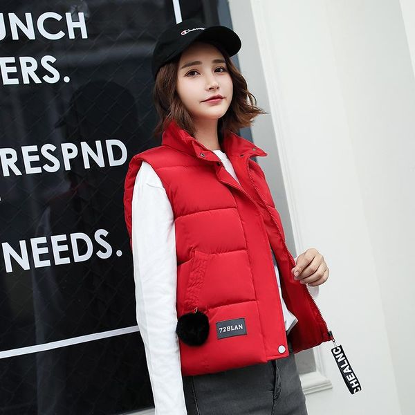 women's vests 2021 women winter down cotton padded vest female slim sleeveless jacket windproof warm waistcoat plus size, Black;white
women's vests 2021 women winter down cotton padded vest female slim sleeveless jacket windproof warm waistcoat plus size, Black;white