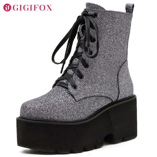 boots brand fashion shoelaces platform square heels zipper cozy ankle cool women shoes, Black
boots brand fashion shoelaces platform square heels zipper cozy ankle cool women shoes, Black