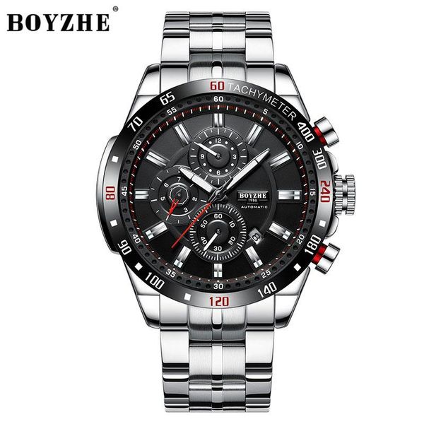 wristwatches relogio masculino men's boyzhe watches automatic watch leather week calendar luminous 30m waterproof mechanical, Slivery;brown
wristwatches relogio masculino men's boyzhe watches automatic watch leather week calendar luminous 30m waterproof mechanical, Slivery;brown