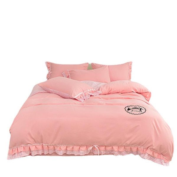 bedding sets cotton super thick brushed lace 4 pcs duvet cover bed skirt pillowcases*2 solid color full size 1.5/1.8m
bedding sets cotton super thick brushed lace 4 pcs duvet cover bed skirt pillowcases*2 solid color full size 1.5/1.8m