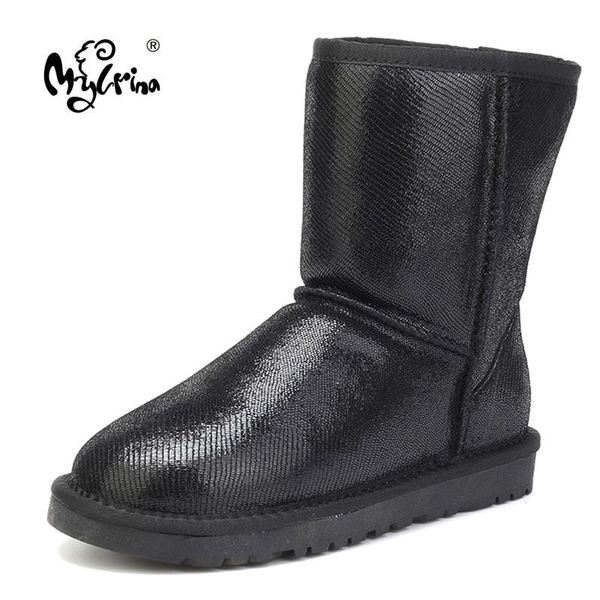 boots miyagina waterproof genuine leather winter warm women classic snow shoes lady's, Black
boots miyagina waterproof genuine leather winter warm women classic snow shoes lady's, Black