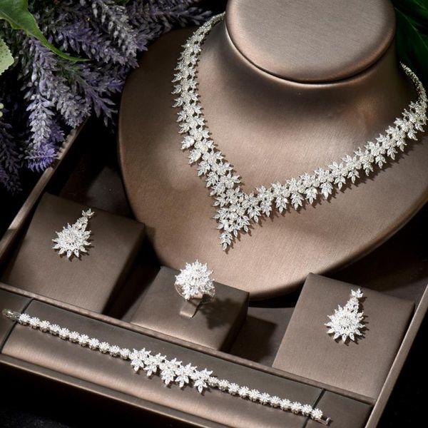 earrings & necklace hibride geometric sparkling fancy white cubic zirconia set for women dubai color bridal jewelry n-1837, Silver
earrings & necklace hibride geometric sparkling fancy white cubic zirconia set for women dubai color bridal jewelry n-1837, Silver