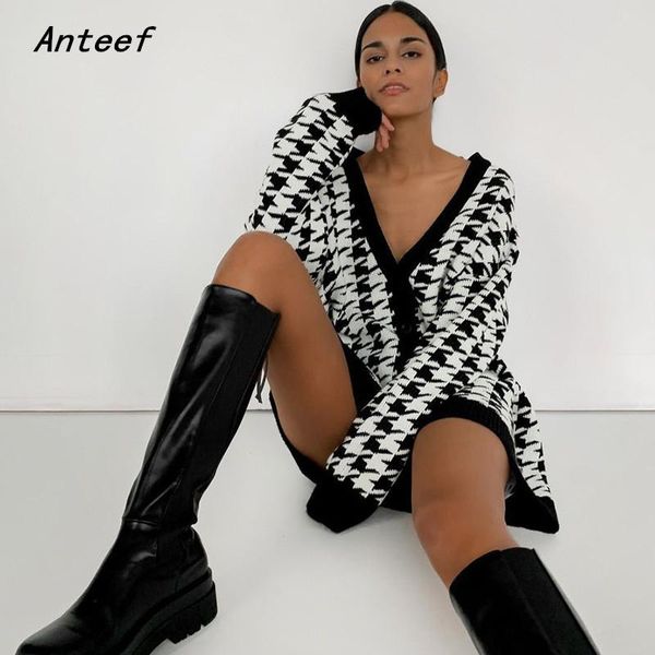 women's knits & tees korean fashion vintage plaid knitted long sleeve causal loose autumn winter cardigan sweater women sweaters coat, White
women's knits & tees korean fashion vintage plaid knitted long sleeve causal loose autumn winter cardigan sweater women sweaters coat, White