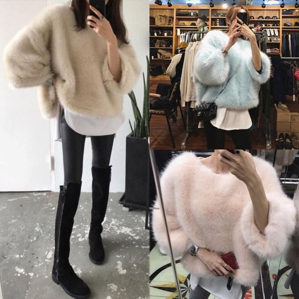women's fur & faux 2021 south korea dongdaemun instagram influencers cute furry pullover warm coat, Black
women's fur & faux 2021 south korea dongdaemun instagram influencers cute furry pullover warm coat, Black