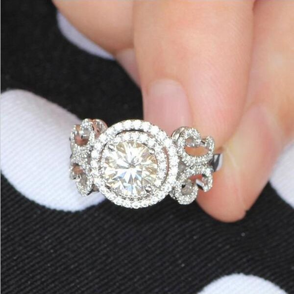 cluster rings charm flower 1ct lab diamond ring 925 sterling silver bijou engagement wedding band for women bridal fine party jewelry, Golden;silver
cluster rings charm flower 1ct lab diamond ring 925 sterling silver bijou engagement wedding band for women bridal fine party jewelry, Golden;silver