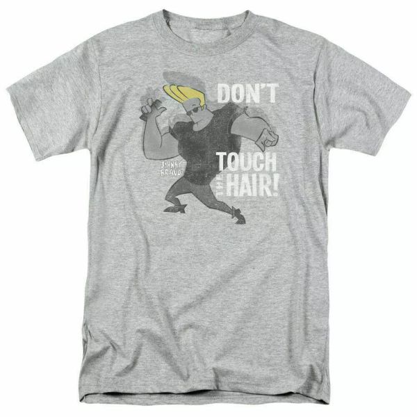 Johnny Bravo Hair T Shirt Mens Licensed Cartoon Merch Don't Touch The Hair Gray, White;black
Johnny Bravo Hair T Shirt Mens Licensed Cartoon Merch Don't Touch The Hair Gray, White;black