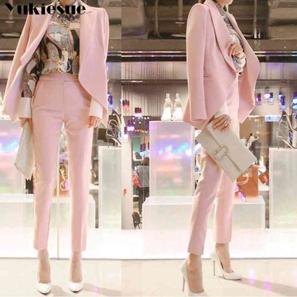 fashion pink 2 piece set for women pant suits single button notched blazer & high waisted pants casual work wear women's suit 210519, White
fashion pink 2 piece set for women pant suits single button notched blazer & high waisted pants casual work wear women's suit 210519, White