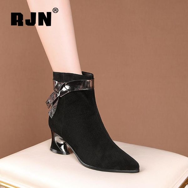 boots rjn women's elegant ankle butterfly-knot suede pointed toe strange heel fashion winter 2021 shoes ro447, Black
boots rjn women's elegant ankle butterfly-knot suede pointed toe strange heel fashion winter 2021 shoes ro447, Black