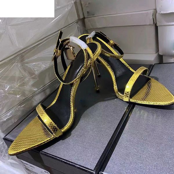 sandals gold pointed toe high heel women real leather narrow band metal lock decor ankle strap sandalias summer party shoes 4, Black
sandals gold pointed toe high heel women real leather narrow band metal lock decor ankle strap sandalias summer party shoes 4, Black