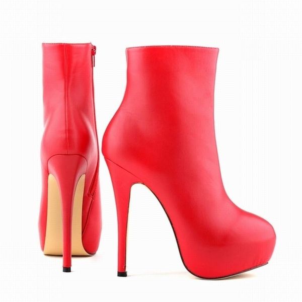 boots women autumn winter fashion 14cm ankle pu leather pumps round toe platform high heels wedding shoes plus size, Black
boots women autumn winter fashion 14cm ankle pu leather pumps round toe platform high heels wedding shoes plus size, Black