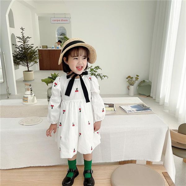 spring girls dress baby white kids fashion cherry embroidery children vestidos puff sleeve princess 2-7y girl's dresses, Red;yellow
spring girls dress baby white kids fashion cherry embroidery children vestidos puff sleeve princess 2-7y girl's dresses, Red;yellow