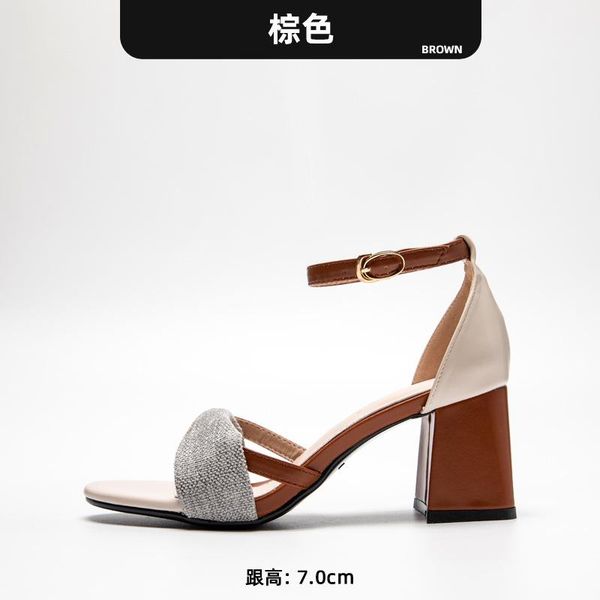 sandals simple word belt female 2021 summer high heels thick heel fairy shoes, Black
sandals simple word belt female 2021 summer high heels thick heel fairy shoes, Black