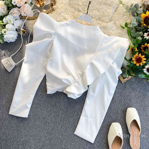 blouses long blouse femme women's ruffles pleated short slim sleeve shirt lady all-match basic elegant zipper crop top, White
blouses long blouse femme women's ruffles pleated short slim sleeve shirt lady all-match basic elegant zipper crop top, White