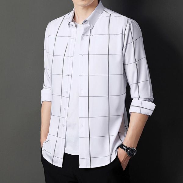 men's casual shirts plaid shirt men long sleeve slim fit asian size -5xl cotton dress male clothes social vintage summer, White;black
men's casual shirts plaid shirt men long sleeve slim fit asian size -5xl cotton dress male clothes social vintage summer, White;black