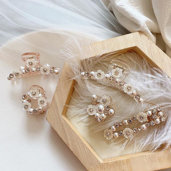 hair clips & barrettes flower pearl grip large temperament back head hairpin headdress for women, Golden;silver
hair clips & barrettes flower pearl grip large temperament back head hairpin headdress for women, Golden;silver