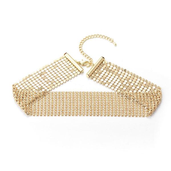 steampunk 3 colors sequins wide mesh choker necklace fashion statement boho neckalce maxi jewelry collare for women chokers, Golden;silver
steampunk 3 colors sequins wide mesh choker necklace fashion statement boho neckalce maxi jewelry collare for women chokers, Golden;silver
