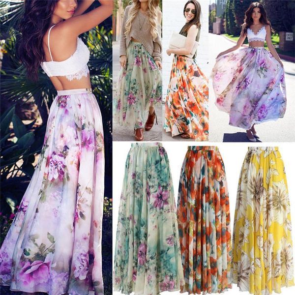 fashion chiffon boho floral womens skirt print long maxi holiday summer sun skirts faldas de mujer, Black
fashion chiffon boho floral womens skirt print long maxi holiday summer sun skirts faldas de mujer, Black