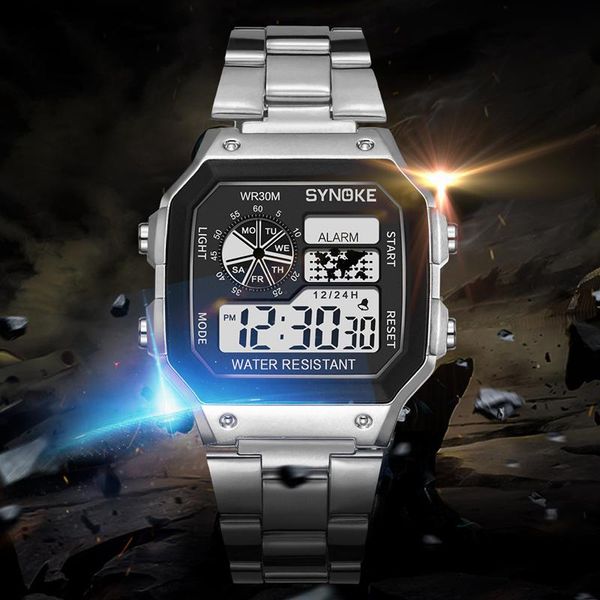 wristwatches reloj hombre luxury watches men electronic clock alarm led military wristwatch digital watch square boys outdoor sport, Slivery;brown
wristwatches reloj hombre luxury watches men electronic clock alarm led military wristwatch digital watch square boys outdoor sport, Slivery;brown