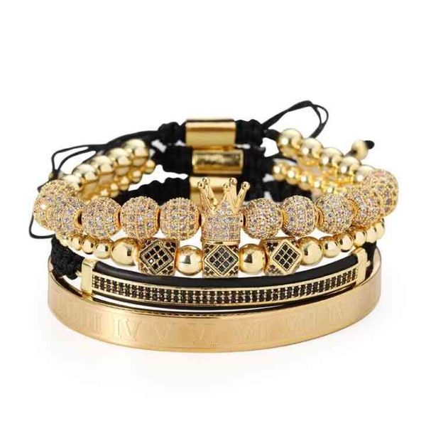 fashion exquisite gold crown micro pave zircon ball braided bracelet men's hip hop rock prom jewelry, Golden;silver
fashion exquisite gold crown micro pave zircon ball braided bracelet men's hip hop rock prom jewelry, Golden;silver
