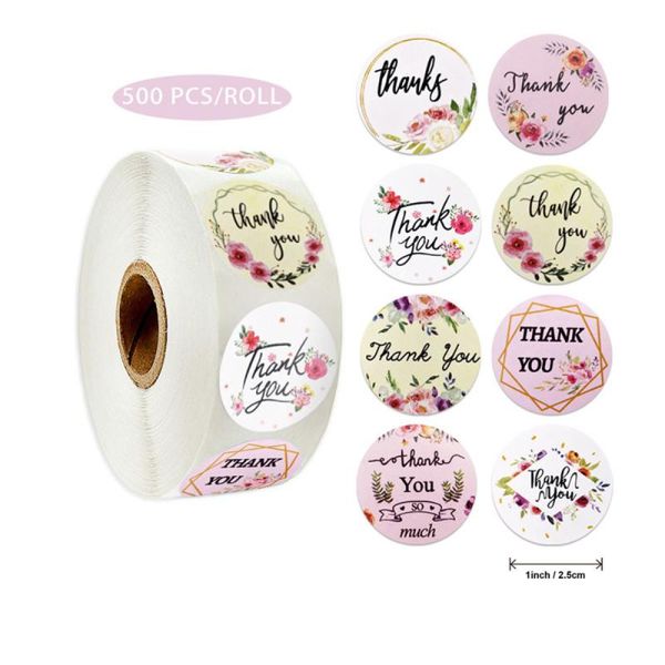 gift wrap 500pcs flowers thank you sticker paper labels round reward scrapbooking stickers wedding party decor envelope seals 
gift wrap 500pcs flowers thank you sticker paper labels round reward scrapbooking stickers wedding party decor envelope seals