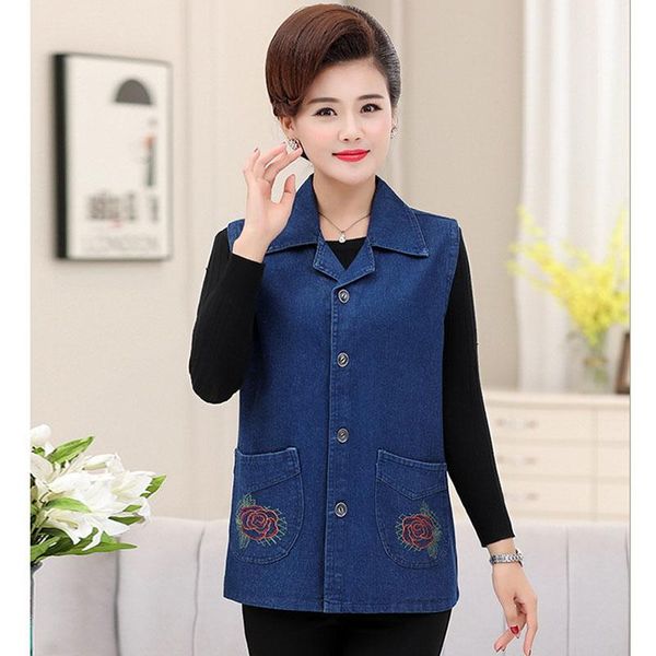 women's vests spring autumn waistcoat outerwear women denim vest embroidery single-breasted sleeveless jeans jacket, Black;white
women's vests spring autumn waistcoat outerwear women denim vest embroidery single-breasted sleeveless jeans jacket, Black;white
