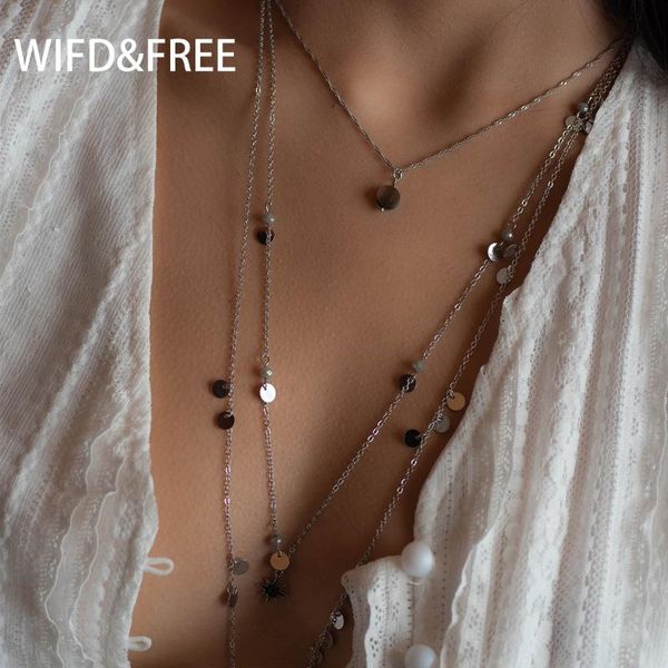 chains wild&trendy multilayer star sequins pendant necklaces alloy necklace o word chain for women party jewelry fashion accessory, Silver
chains wild&trendy multilayer star sequins pendant necklaces alloy necklace o word chain for women party jewelry fashion accessory, Silver
