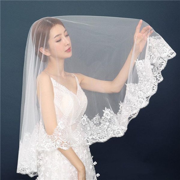 bridal veils luxury single layer lace appliqued veil bride velo de novia wedding accessorie one, Black
bridal veils luxury single layer lace appliqued veil bride velo de novia wedding accessorie one, Black