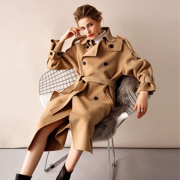 wool 21ss designer autumn winter women's large size thin cashmere coat double-sided, Black
wool 21ss designer autumn winter women's large size thin cashmere coat double-sided, Black