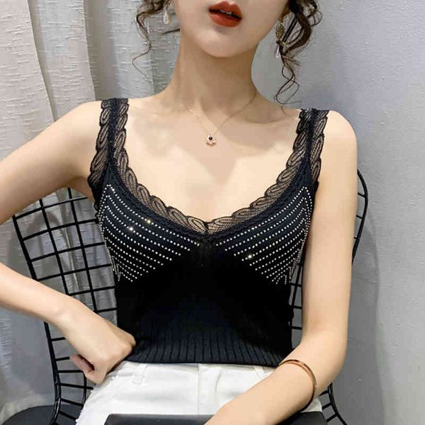 women's tanks & camis womens clothing summer knitted diamonds tank women lace patchwork elastic camisole sleeveless v-n, White
women's tanks & camis womens clothing summer knitted diamonds tank women lace patchwork elastic camisole sleeveless v-n, White
