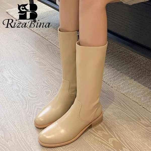 boots rizabina size 33-40 real leather mid calf for women shoes low heels fashion winter cool outdoor ins ladies footwear, Black
boots rizabina size 33-40 real leather mid calf for women shoes low heels fashion winter cool outdoor ins ladies footwear, Black