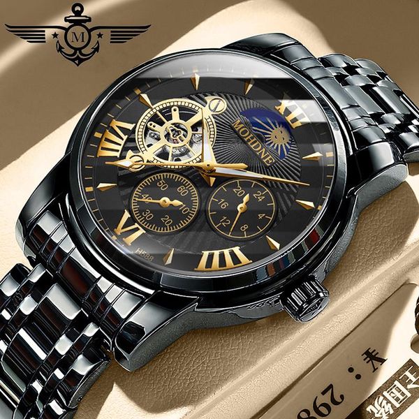 wristwatches mohden business men's watches mechanical tourbillon stainless steel band watch, Slivery;brown
wristwatches mohden business men's watches mechanical tourbillon stainless steel band watch, Slivery;brown