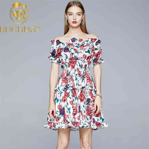 designer runway women's summer dress off the shoulder elastic waist floral print elegant mini es ladies short 210520, Black;gray
designer runway women's summer dress off the shoulder elastic waist floral print elegant mini es ladies short 210520, Black;gray