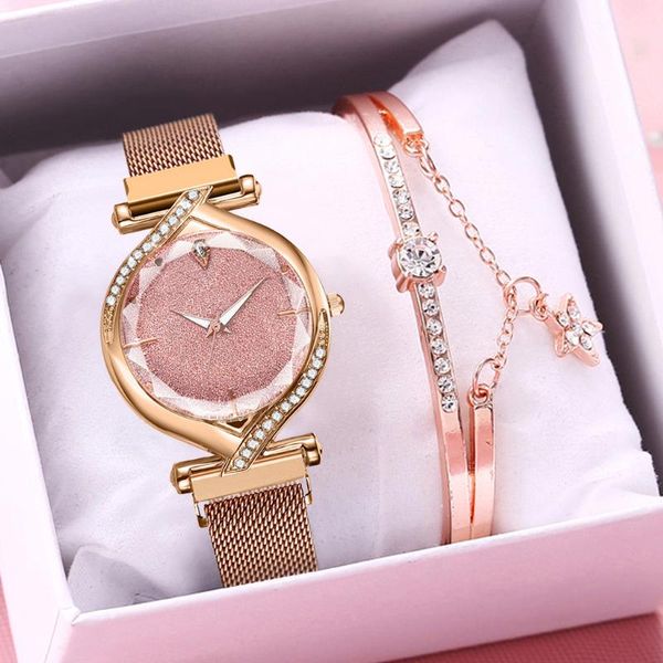 wristwatches women magnetic mesh belt starry sky bracelet watch set luxury ladies stainless steel quartz wrist watches montre femme, Slivery;brown
wristwatches women magnetic mesh belt starry sky bracelet watch set luxury ladies stainless steel quartz wrist watches montre femme, Slivery;brown