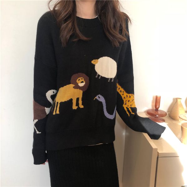 2 colors autumn and winter new arrival korean style o neck zoo warm knitted sweaters womens pullovers womens (b8660), White;black
2 colors autumn and winter new arrival korean style o neck zoo warm knitted sweaters womens pullovers womens (b8660), White;black