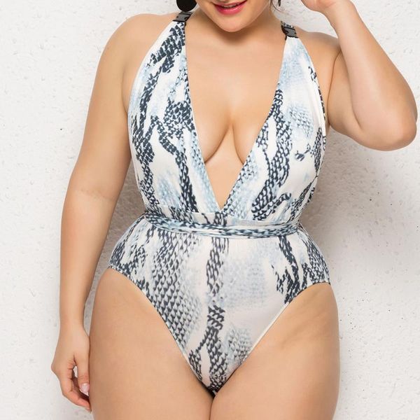 women's swimwear one piece swimsuit serpentine printed bikini fat fashion women bathing suit for bath beach, White;black
women's swimwear one piece swimsuit serpentine printed bikini fat fashion women bathing suit for bath beach, White;black