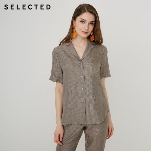 women's blouses & shirts selected summer jacquard turn-down collar loose fit short-sleeved s|419204505, White
women's blouses & shirts selected summer jacquard turn-down collar loose fit short-sleeved s|419204505, White