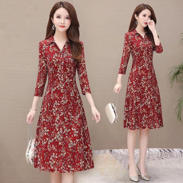 casual dresses floral print lady turn-down collar elegant dress 3/4 sleeve /short slim female boho maxi party vestidos, Black;gray
casual dresses floral print lady turn-down collar elegant dress 3/4 sleeve /short slim female boho maxi party vestidos, Black;gray