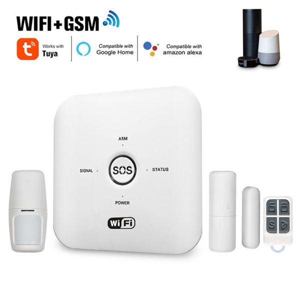 smart home control tuya wifi gsm security alarm system pir remote controlled 100-240v for alexa google assistant
smart home control tuya wifi gsm security alarm system pir remote controlled 100-240v for alexa google assistant