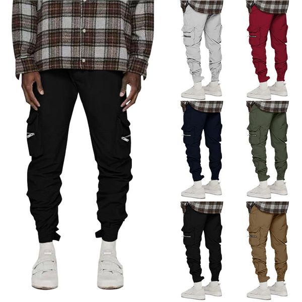 6 colors mens pants joggers hip hop overalls zipper pocket design casual outdoor long trousers streetwear, Black
6 colors mens pants joggers hip hop overalls zipper pocket design casual outdoor long trousers streetwear, Black