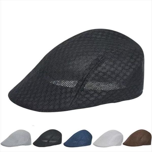 fashion spring summer men mesh beret hats breathable berets caps for women touring cap outdoor sport sunhat gorras, Blue;gray
fashion spring summer men mesh beret hats breathable berets caps for women touring cap outdoor sport sunhat gorras, Blue;gray