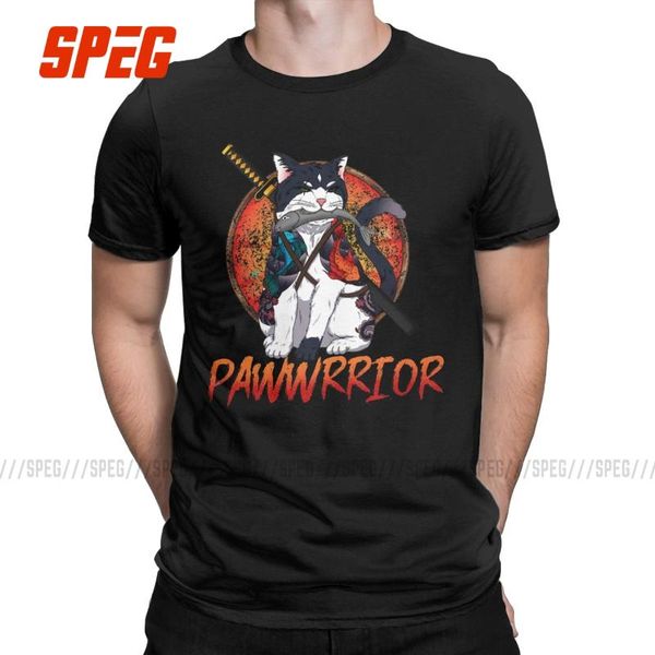 men's t-shirts vintage samurai cat t-shirt for men crewneck cotton t shirt pawwrrior warrior short sleeve tees plus size 4xl 5xl, White;black
men's t-shirts vintage samurai cat t-shirt for men crewneck cotton t shirt pawwrrior warrior short sleeve tees plus size 4xl 5xl, White;black