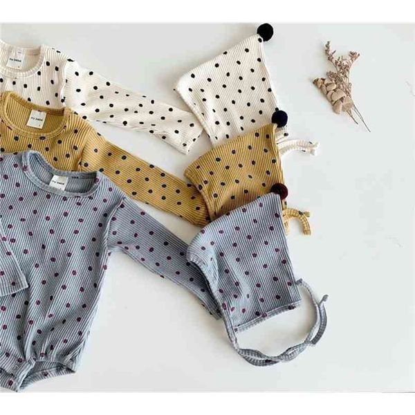 baby unsiex long sleeve romper and hat cute polka dot jumpsuit spring autumn infant clothes ribbed cotton fabric onsie 210619, Blue
baby unsiex long sleeve romper and hat cute polka dot jumpsuit spring autumn infant clothes ribbed cotton fabric onsie 210619, Blue