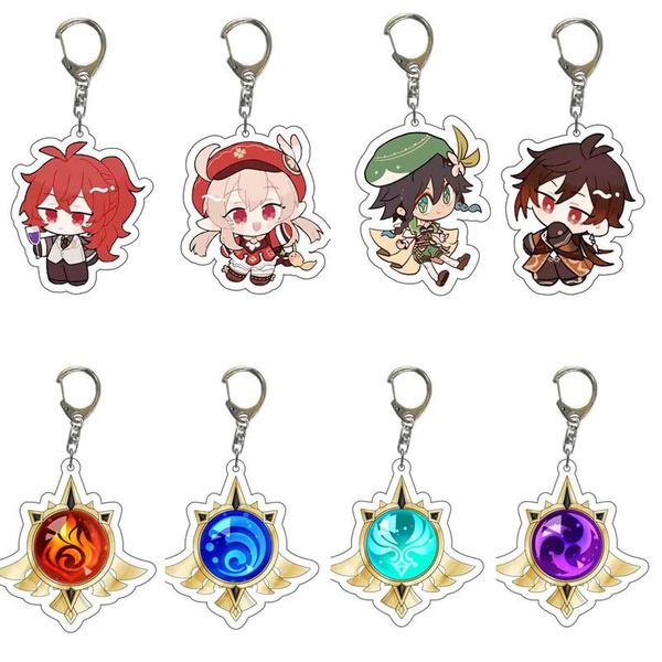 keychains anime figure genshin impact key chain acrylic ganyu keqing lisa zhongli xiao diluc klee mona razor venti qiqi jean ring, Silver
keychains anime figure genshin impact key chain acrylic ganyu keqing lisa zhongli xiao diluc klee mona razor venti qiqi jean ring, Silver